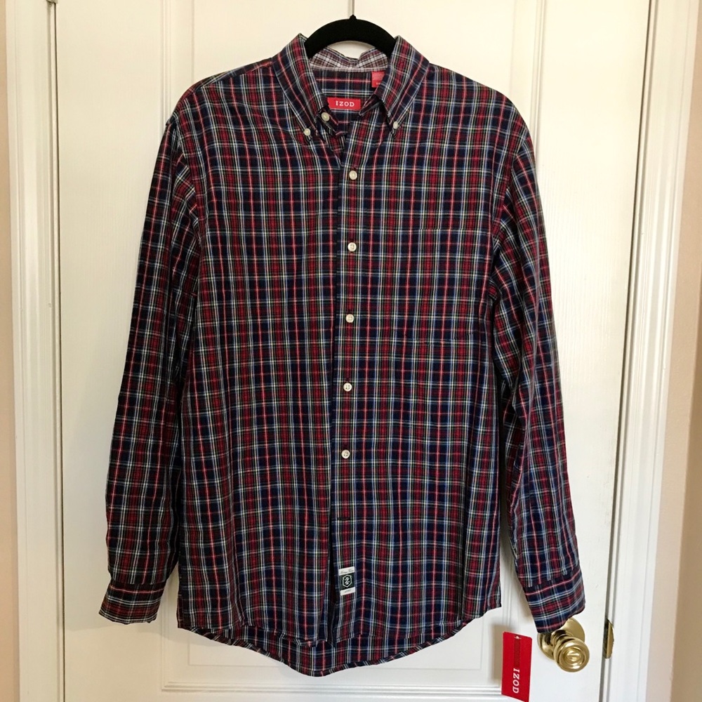 Izod Long Sleeve Button Down NWT